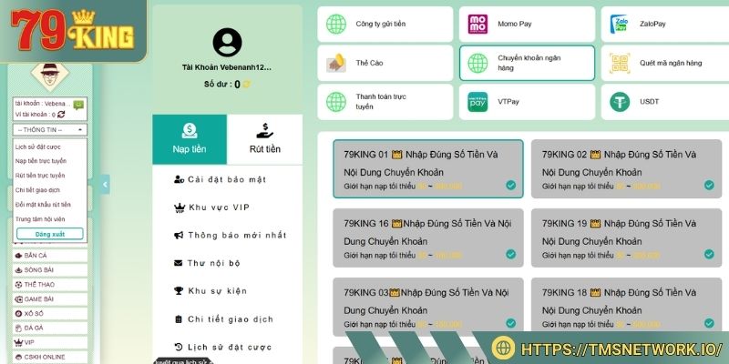 Tham gia cá cược bạn cũng cần thực hiện thêm bước nạp tiền vào tài khoản